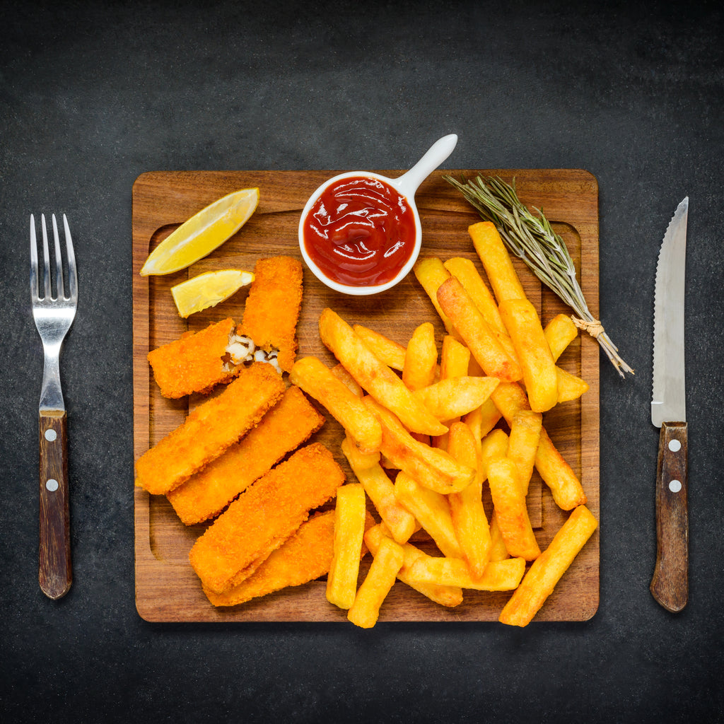 Fish Fingers, Chips & Peas Recipe