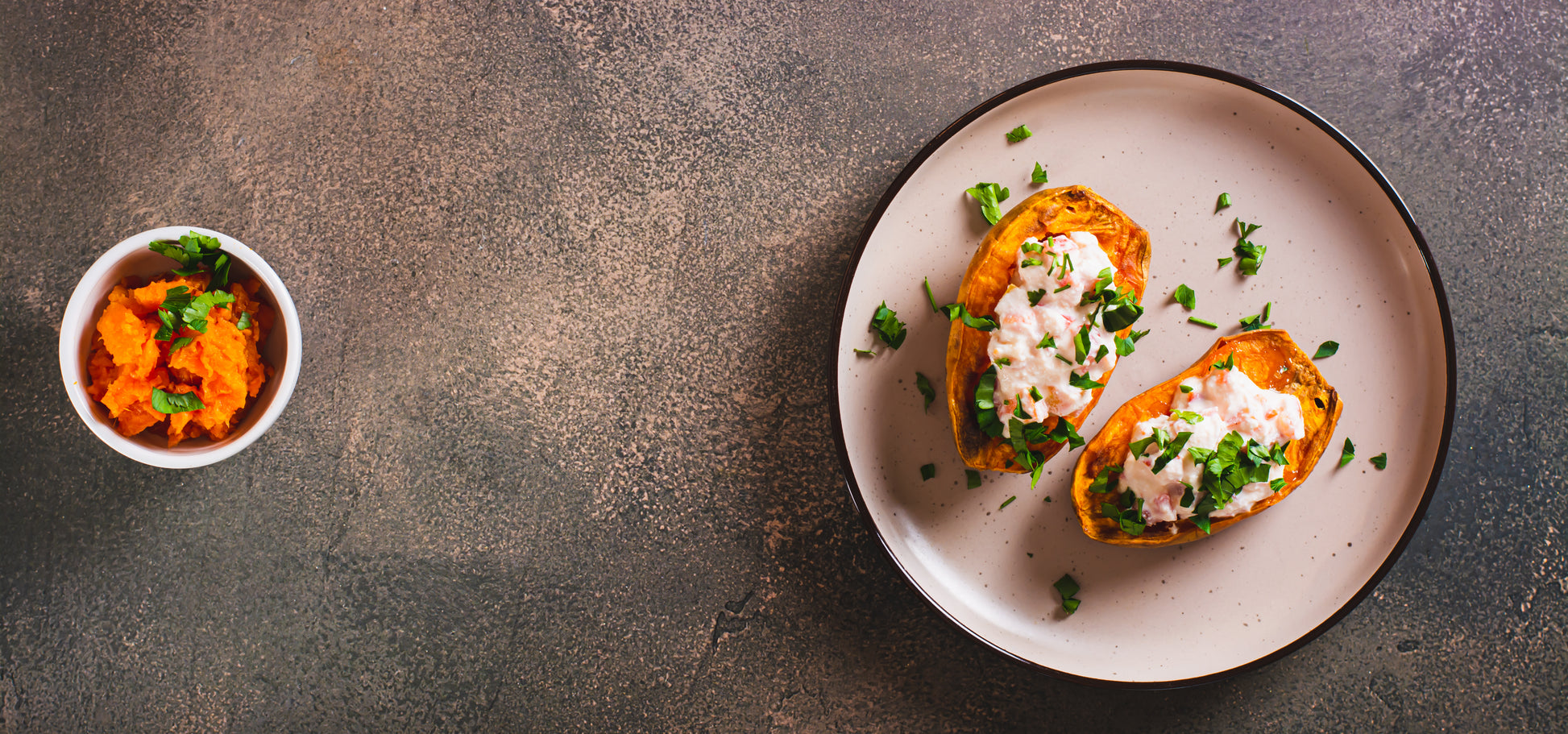 Baked Sweet Potato With Philadelphia & Spring Onion Recipe