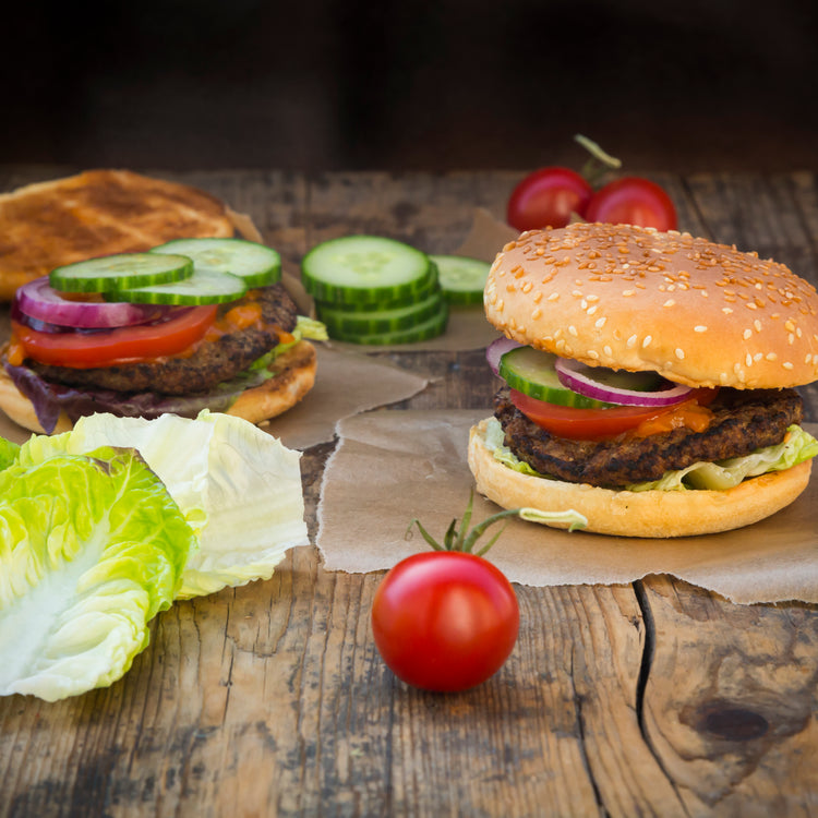 Beef Burger & Salad Recipe