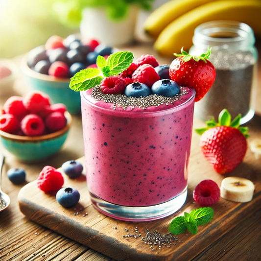 Berry, banana & chia smoothie