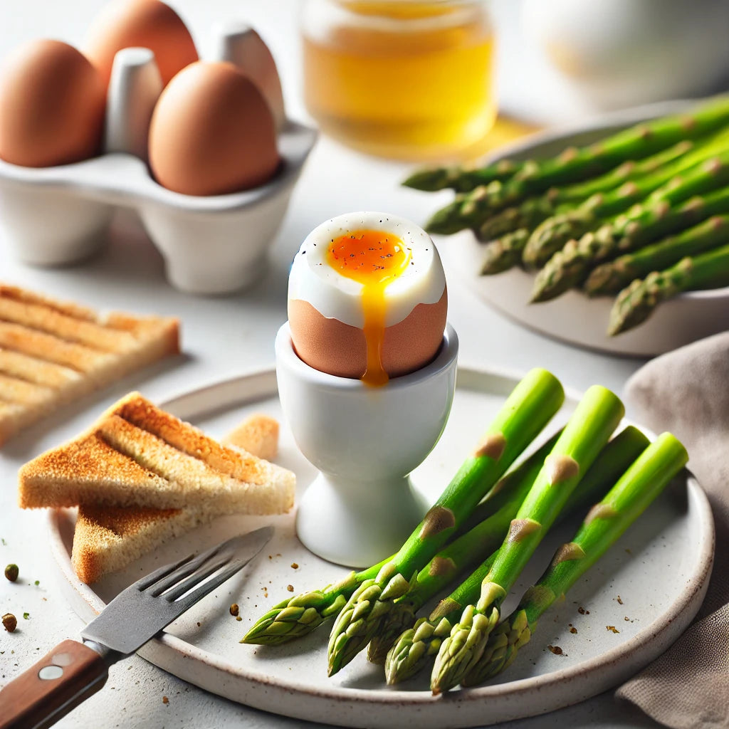 Boiled egg & asparagus soldiers  Recipe