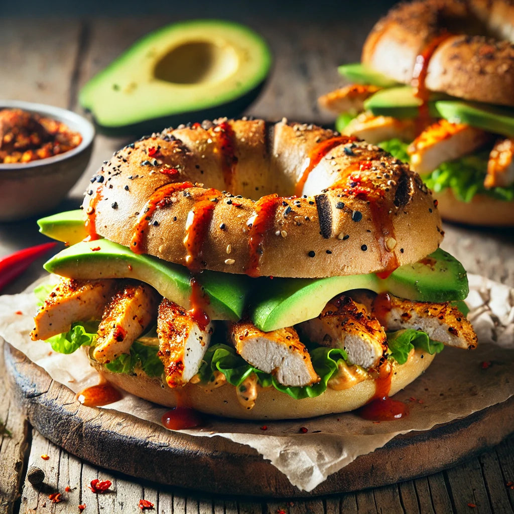 Sweet Chilli Chicken Avocado Bagel Recipe