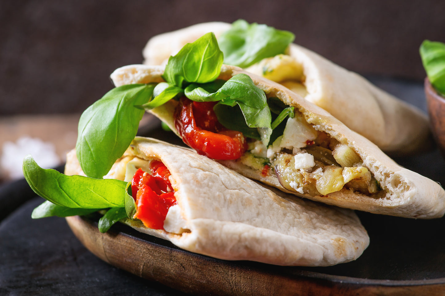 Feta & Roasted Pepper Pitta Recipe