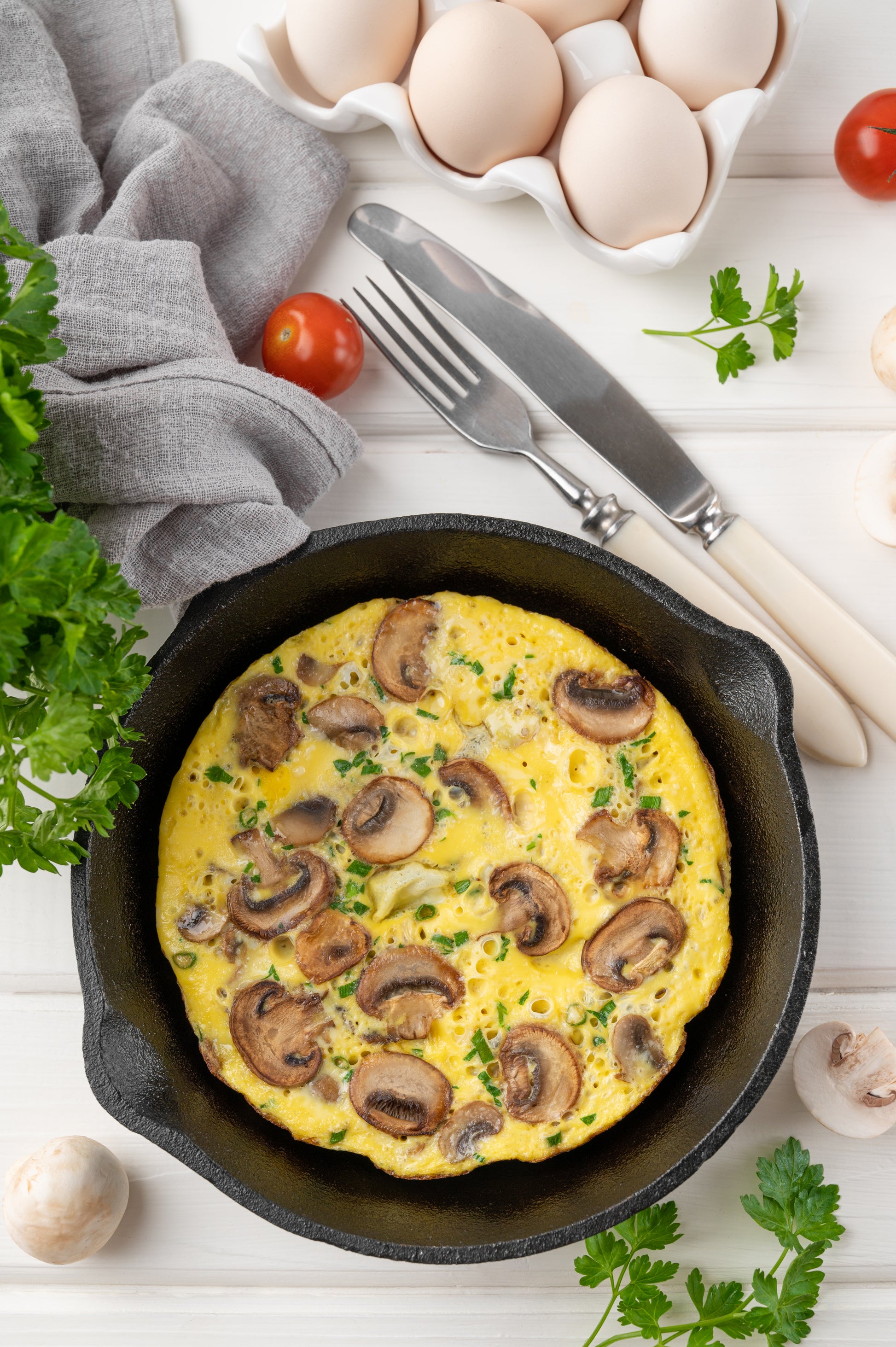 Cheese & Mushroom Omelette Recipe