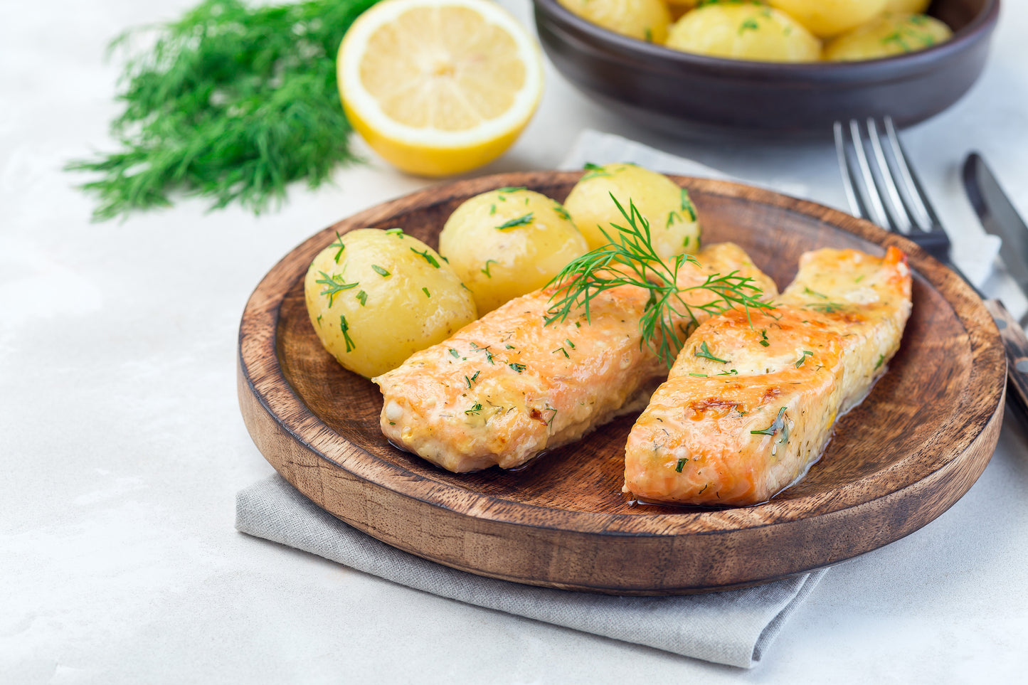 Salmon With Baby Potatoes