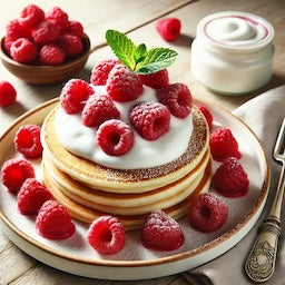 Yogurt & Raspberry Pancakes Recipe